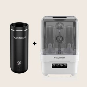 Perfect Travel Bundle: Superfast Portable Bottle Warmer + Portable Sterilizer Dryer Mini