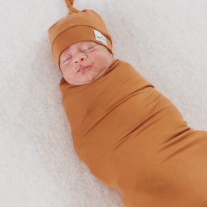 Knit Swaddle Blanket – Camel