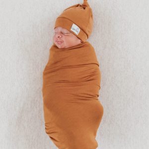 Knit Swaddle Blanket – Camel