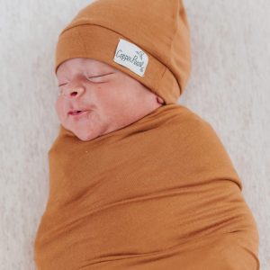 Knit Swaddle Blanket – Camel