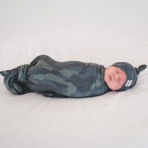 Knit Swaddle Blanket – Hunter