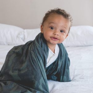 Knit Swaddle Blanket – Hunter